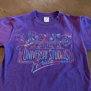 Vtg‎ 90s Universal Studios Florida Logo Character Caricature Shirt Size Medium